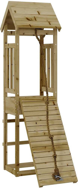 vidaXL - Speelhuis - met - klimwand - geïmpregneerd - grenenhout