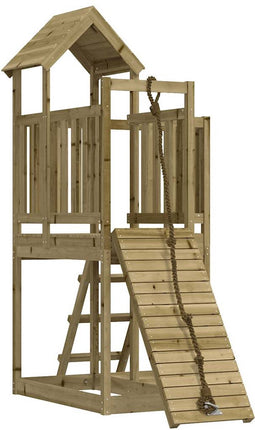 vidaXL - Speelhuis - met - klimwand - geïmpregneerd - grenenhout