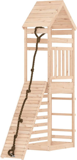 vidaXL - Speelhuis - met - klimwand - massief - grenenhout