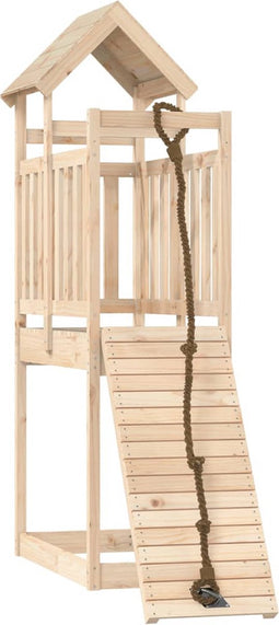 vidaXL - Speelhuis - met - klimwand - massief - grenenhout