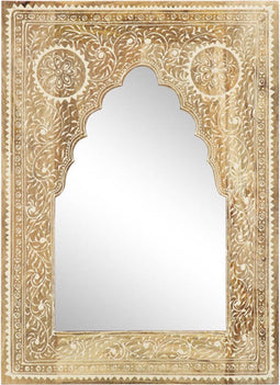vidaXL - Spiegel - handgeschilderd - 40x55 - cm - massief - mangohout