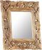 vidaXL - Spiegel - handgesneden - 50x50 - cm - massief - mangohout - bruin