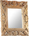 vidaXL - Spiegel - handgesneden - 50x50 - cm - massief - mangohout - bruin