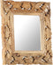 vidaXL - Spiegel - handgesneden - 50x50 - cm - massief - mangohout - bruin