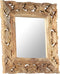 vidaXL - Spiegel - handgesneden - 50x50 - cm - massief - mangohout - bruin