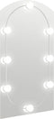 vidaXL - Spiegel - met - LED-verlichting - boog - 90x45 - cm - glas