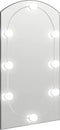vidaXL - Spiegel - met - LED-verlichting - boog - 90x45 - cm - glas