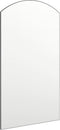vidaXL - Spiegel - met - LED-verlichting - boog - 90x45 - cm - glas
