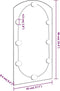 vidaXL - Spiegel - met - LED-verlichting - boog - 90x45 - cm - glas