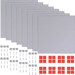 vidaXL - Spiegeltegels - frameloos - 8 - st - 20,5 - cm - glas