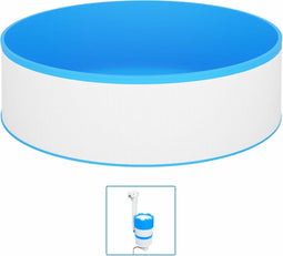 vidaXL - Splasher - pool - met - hangende - skimmer - en - pomp - 350x90 - cm - wit