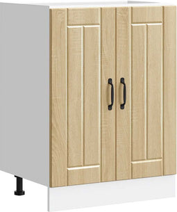 vidaXL - Spoelbakonderkast - Lucca - bewerkt - hout - sonoma - eikenkleurig
