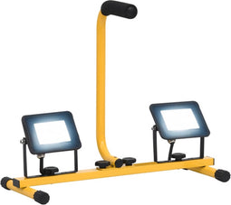 vidaXL Spotlight met handvat LED 2x20 W koudwit