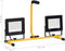 vidaXL Spotlight met handvat LED 2x50 W warmwit