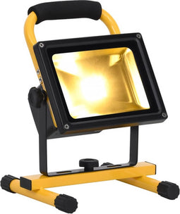 vidaXL Spotlight met handvat oplaadbaar LED 30 W warmwit