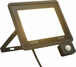 vidaXL Spotlight met sensor LED 100 W warmwit