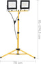 vidaXL Spotlight met statief LED 2x100 W koudwit