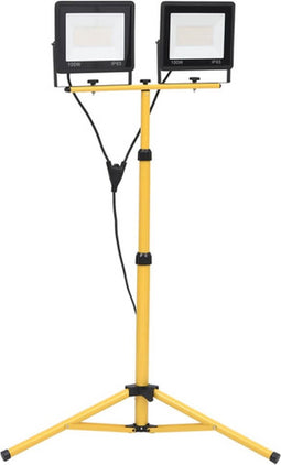 vidaXL Spotlight met statief LED 2x100 W warmwit