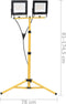 vidaXL Spotlight met statief LED 2x100 W warmwit