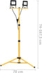 vidaXL Spotlight met statief LED 2x20 W warmwit