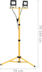 vidaXL Spotlight met statief LED 2x30 W warmwit