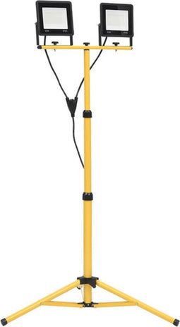 vidaXL Spotlight met statief LED 2x50 W koudwit