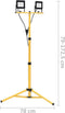 vidaXL Spotlight met statief LED 2x50 W warmwit