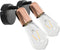 vidaXL Spotlights 2 st E27 zwart en koper