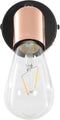vidaXL Spotlights 2 st E27 zwart en koper