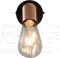 vidaXL Spotlights 2 st E27 zwart en koper