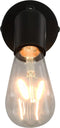vidaXL Spotlights 2 st met filament peren 2 W E27 zwart