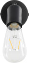 vidaXL Spotlights 2 st met filament peren 2 W E27 zwart