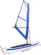 vidaXL Stand-up paddleboard opblaasbaar met zeilset blauw en wit