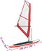 vidaXL Stand-up paddleboard opblaasbaar met zeilset rood en wit