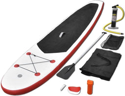 vidaXL Stand Up Paddleboardset opblaasbaar rood en wit