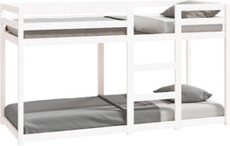 vidaXL - Stapelbed - 75x190 - cm - massief - grenenhout - wit