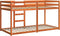 vidaXL - Stapelbed - massief - grenenhout - wasbruin - 75x190 - cm