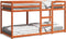 vidaXL - Stapelbed - massief - grenenhout - wasbruin - 75x190 - cm
