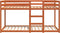 vidaXL - Stapelbed - massief - grenenhout - wasbruin - 75x190 - cm