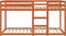 vidaXL - Stapelbed - massief - grenenhout - wasbruin - 80x200 - cm