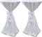 vidaXL - Statafelhoes - met - strik - 60cm - Wit - (2 - stuks)