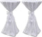 vidaXL - Statafelhoes - met - strik - 80cm - Wit - (2 - stuks)