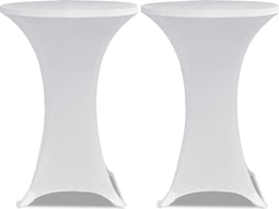 vidaXL - Statafelhoes - Stretch - Ø60cm - Wit - (2 - stuks)