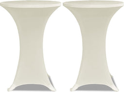 vidaXL - Statafelhoes - Stretch - Ø70cm - Crème - (2 - stuks)