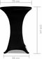 vidaXL - Statafelhoes - Stretch - Ø70cm - Zwart - (2 - stuks)