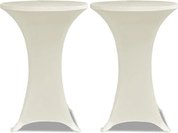 vidaXL - Statafelhoes - Stretch - Ø80cm - Crème - (2 - stuks)
