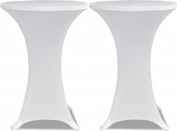 vidaXL - Statafelhoes - Stretch - Ø80cm - Wit - (2 - stuks)