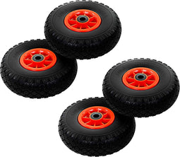 vidaXL - Steekwagenwielen - 3,00-4 - (260x85) - massief - PU - 4 - st