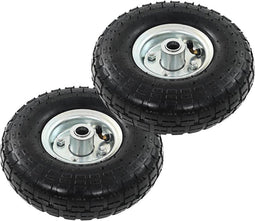 vidaXL - Steekwagenwielen - 4,10/3,50-4 - (260x83) - rubber - 2 - st