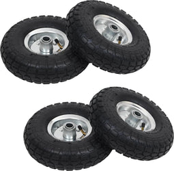 vidaXL - Steekwagenwielen - 4,10/3,50-4 - (260x83) - rubber - 4 - st
